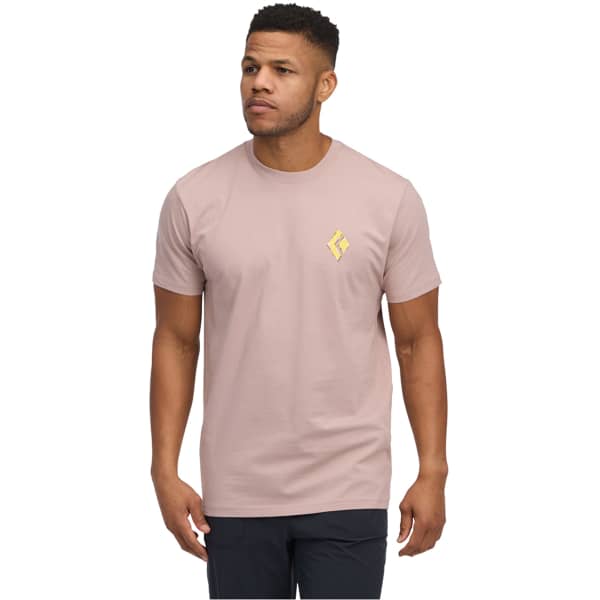 T-shirt escalade BLACK DIAMOND SHREDDED SS TEE PALE MAUVE