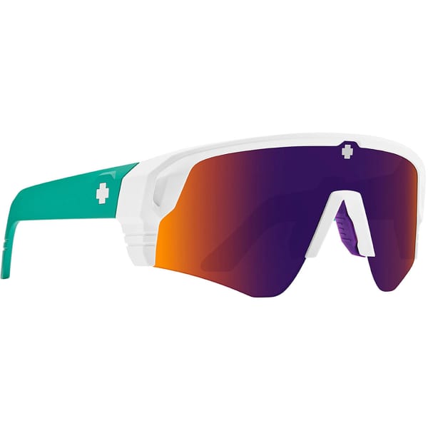 Lunette vélo SPY MONOLITH SPEED MATTE WHITE TEAL HAPPY GRAY GREEN DARK PURPLE MIRROR