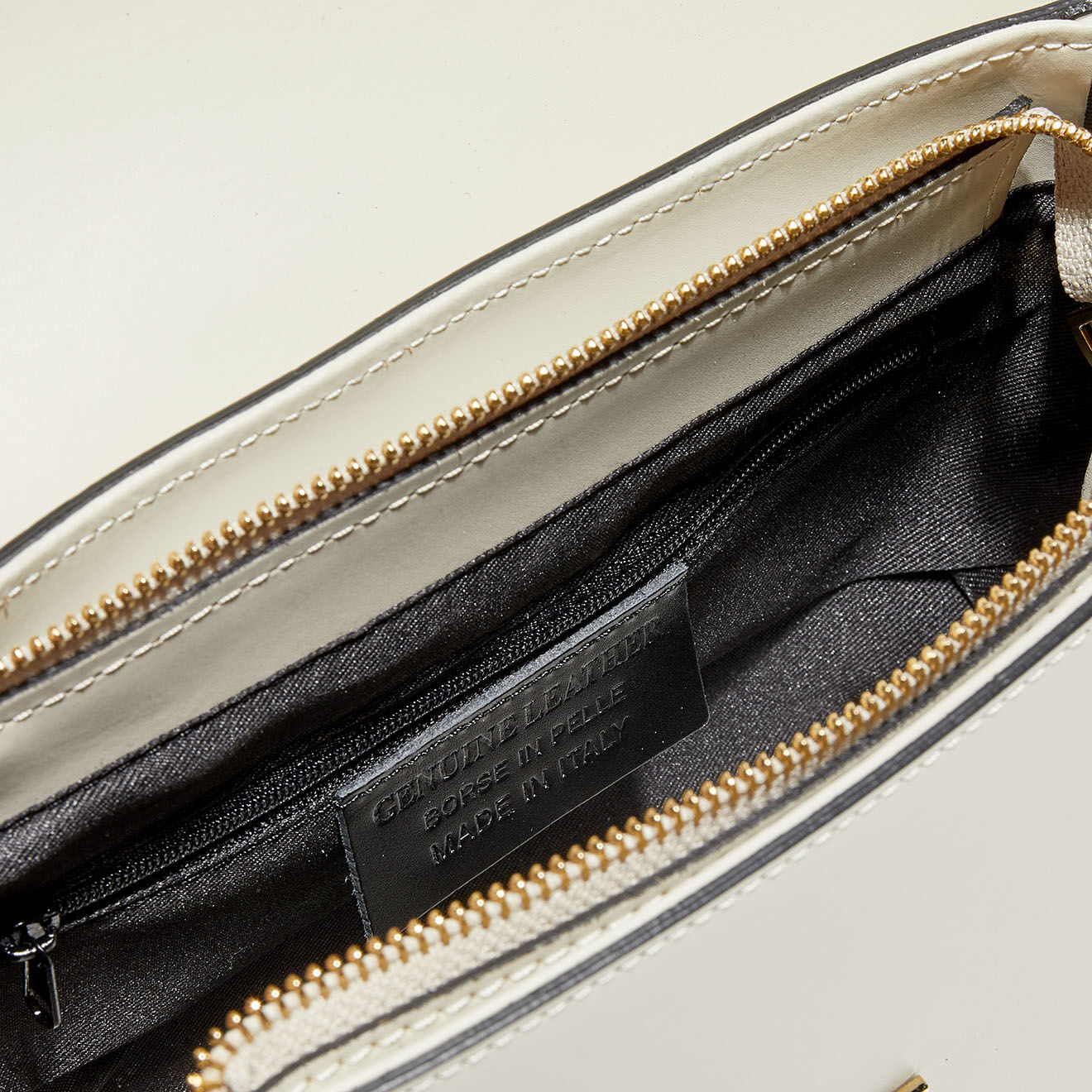 Christian Laurier Sac bandoulière en Cuir Roma beige - 15x24x8 cm