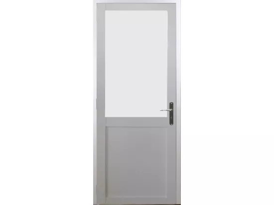 Bloc Porte Athena Blanc H204 X L83 Poussant Gauche Cotes Tableau +poignée Gd Menuiseries