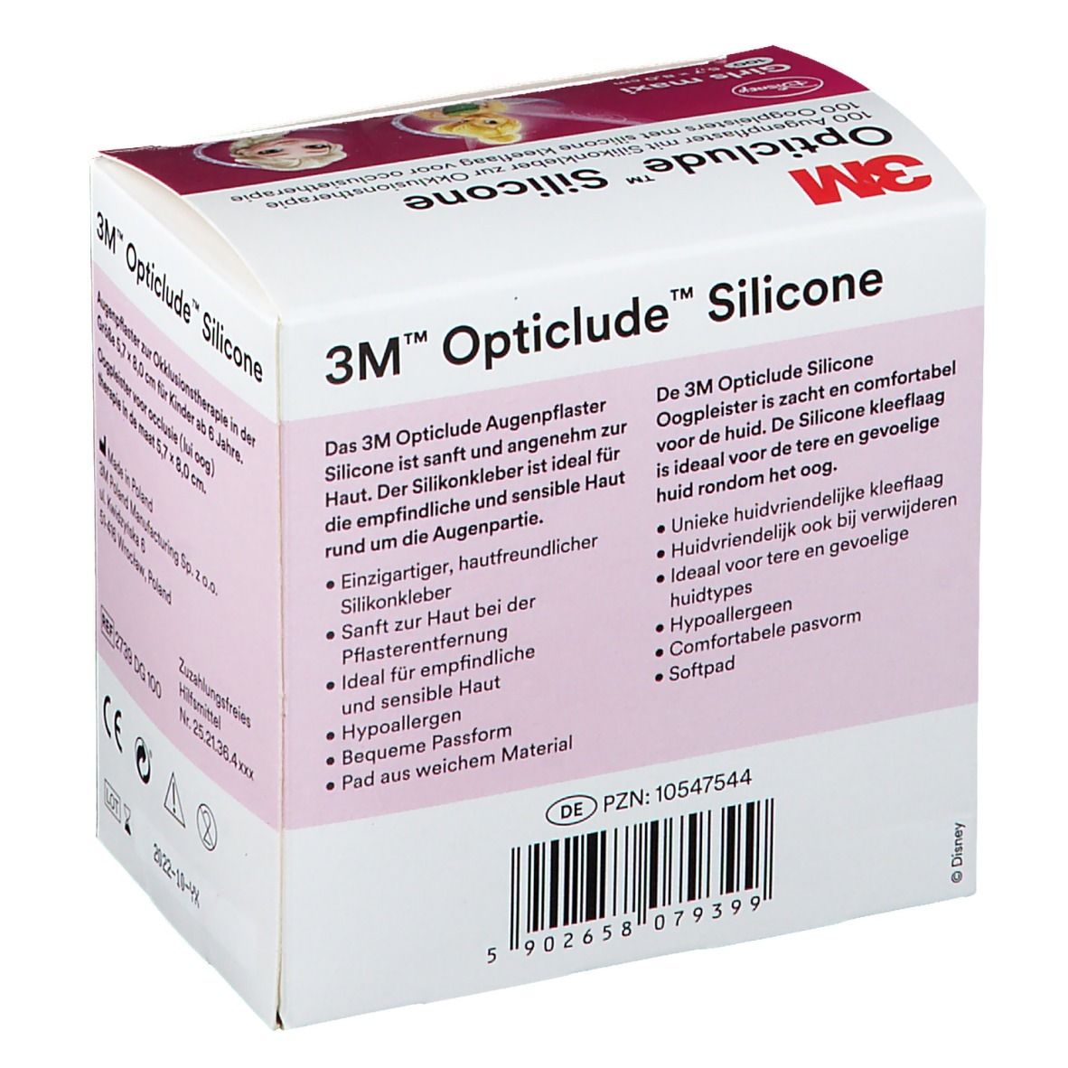 Opticlude 3M Silicone Disney Girl maxi 5,7 cm x 8 cm