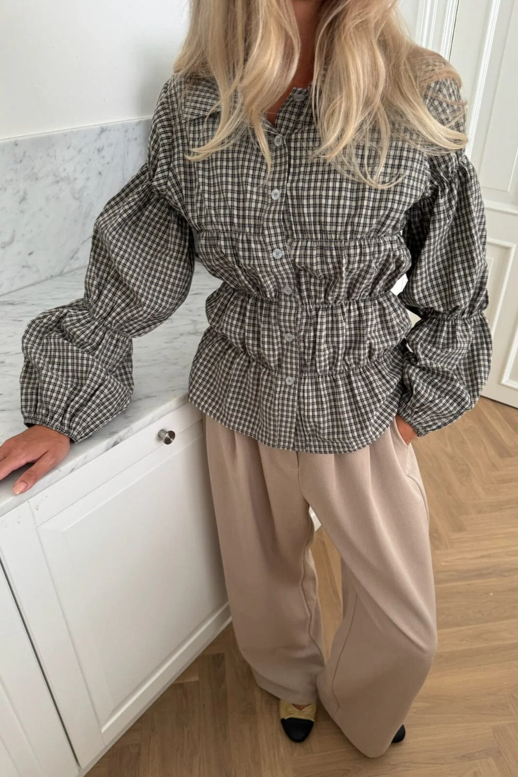BYIC Sallyic Smock Shirt bsc black small checks