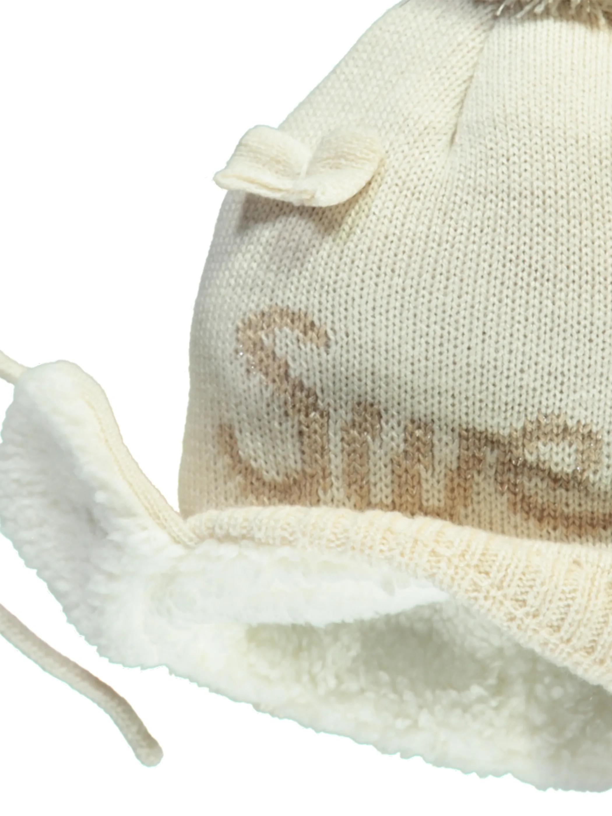 Mädchen Mütze mit Schleife und Bommel