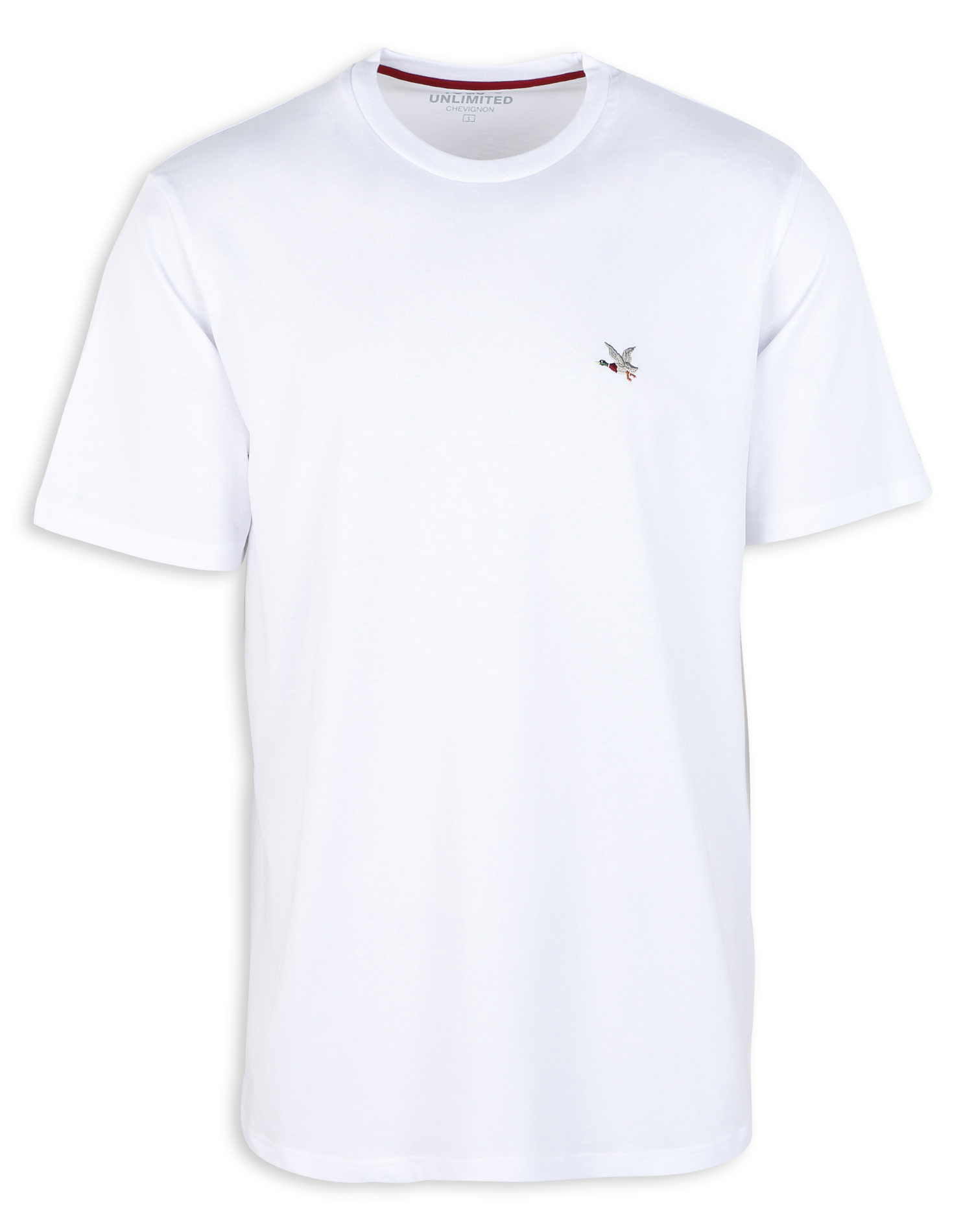 NEW T-TOG'S - Tee-shirt droit col rond brodé en coton | Blanc