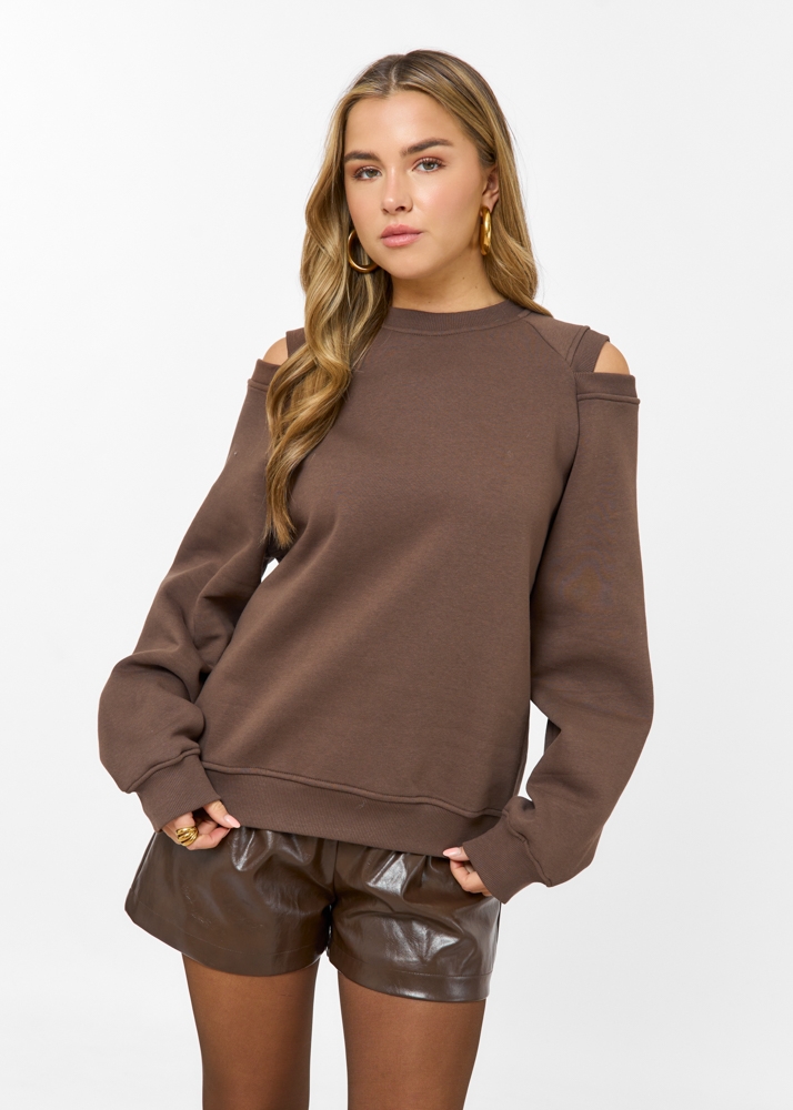 Floor sweater choco bruin