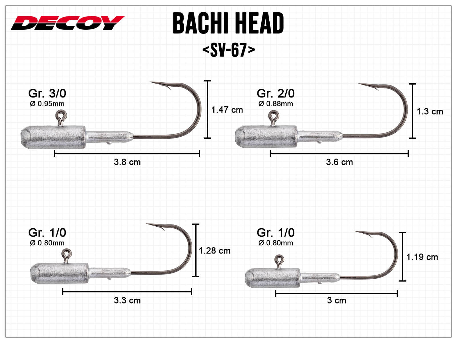 Bachi Head SV-67 Gr. 1/0 - 3.5g(DECOY)