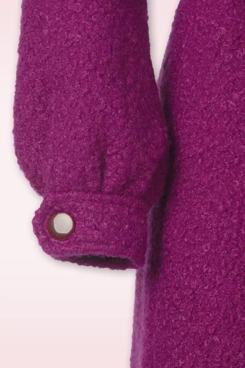 King Louie Rachel Memphis Boucle jas in wild fuchsia