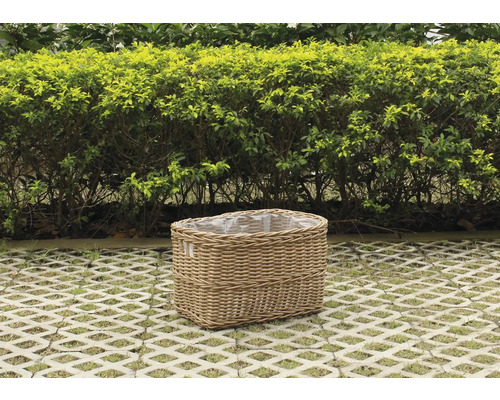 Polyrotan mand, 48 x 32 x 30 cm, bruin