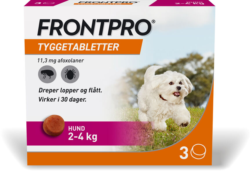 Frontpro vet tyggetablett 11,3mg til hund (2-4 kg)