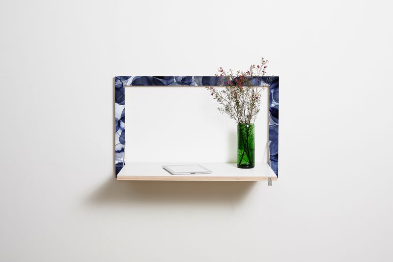 FlÃ¤pps Wandbureau 80x50-1 - Bubbles Indigo door Pattern Studio