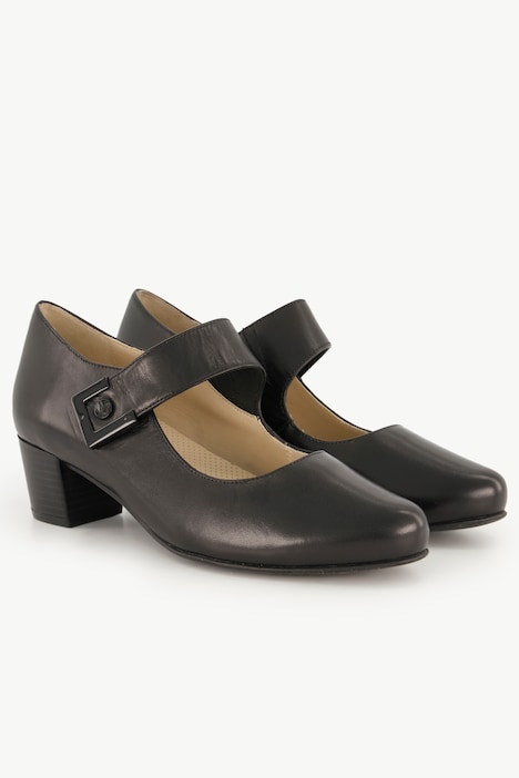 Caprice Leder-Pumps, Klettspange, Weite H