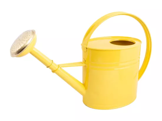 Arrosoir oval 4L en acier galvanisé jaune citron