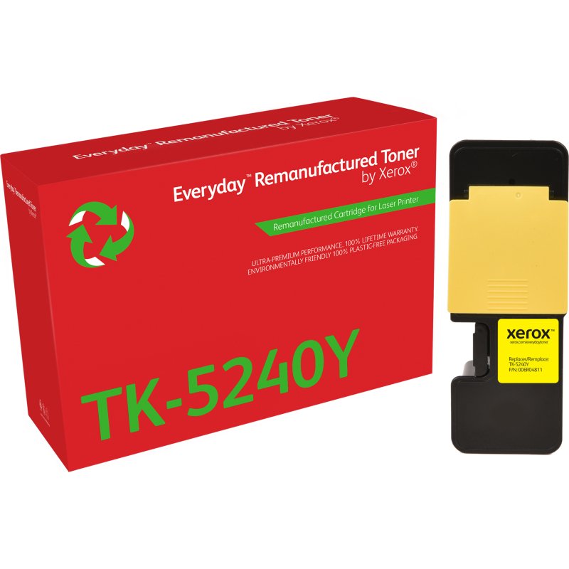 Toner remanufacturé Jaune Everyday™ de Xerox compatible avec Kyocera TK-5240Y, Capacité standard