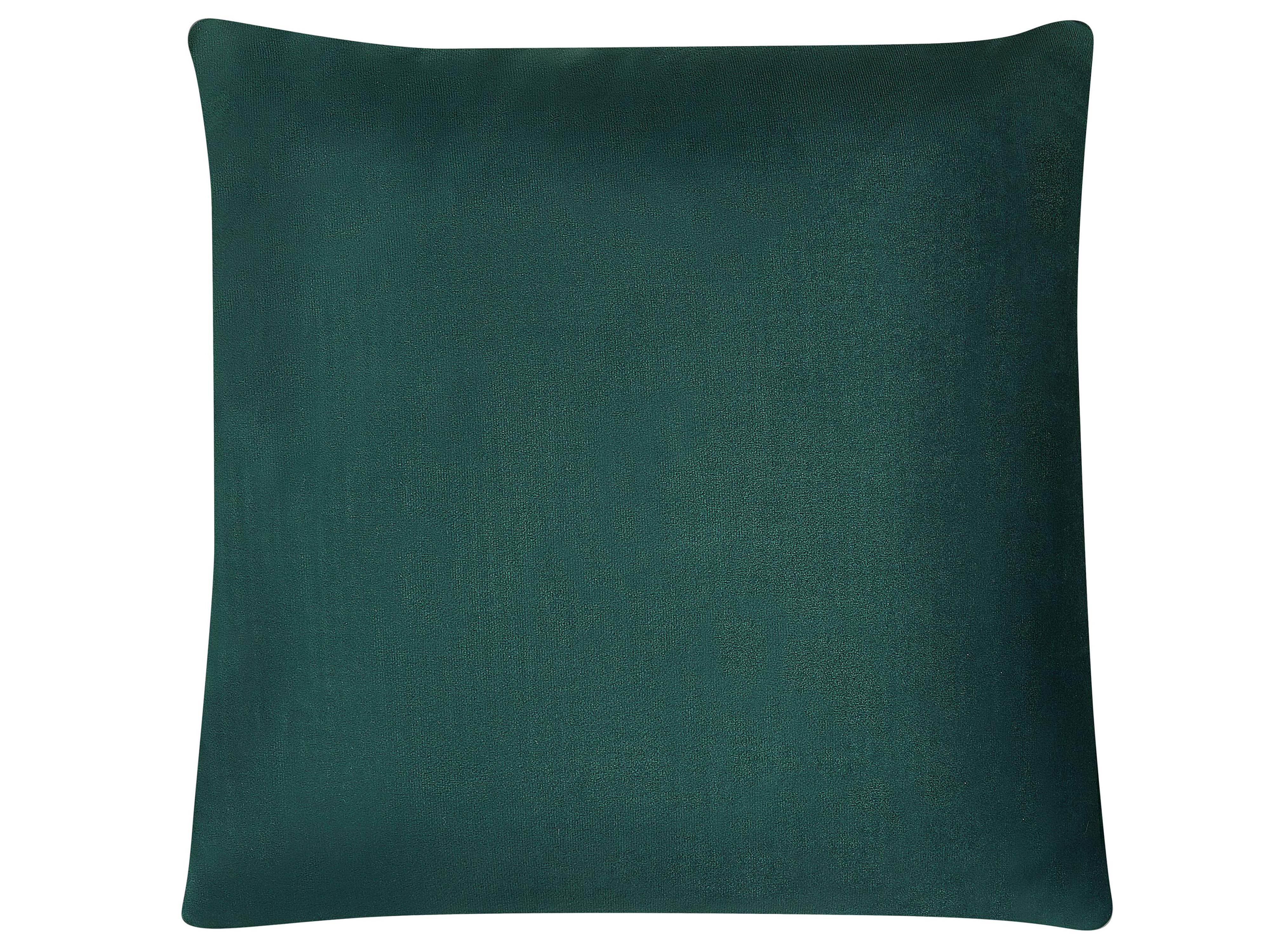 Set van 2 sierkussens CEROPEGIA Fluweel 45 x 45 cm Smaragdgroen geometrisch patroon