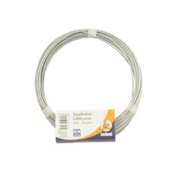 Ledent staaldraad grijs Ø2 mm / 10 m