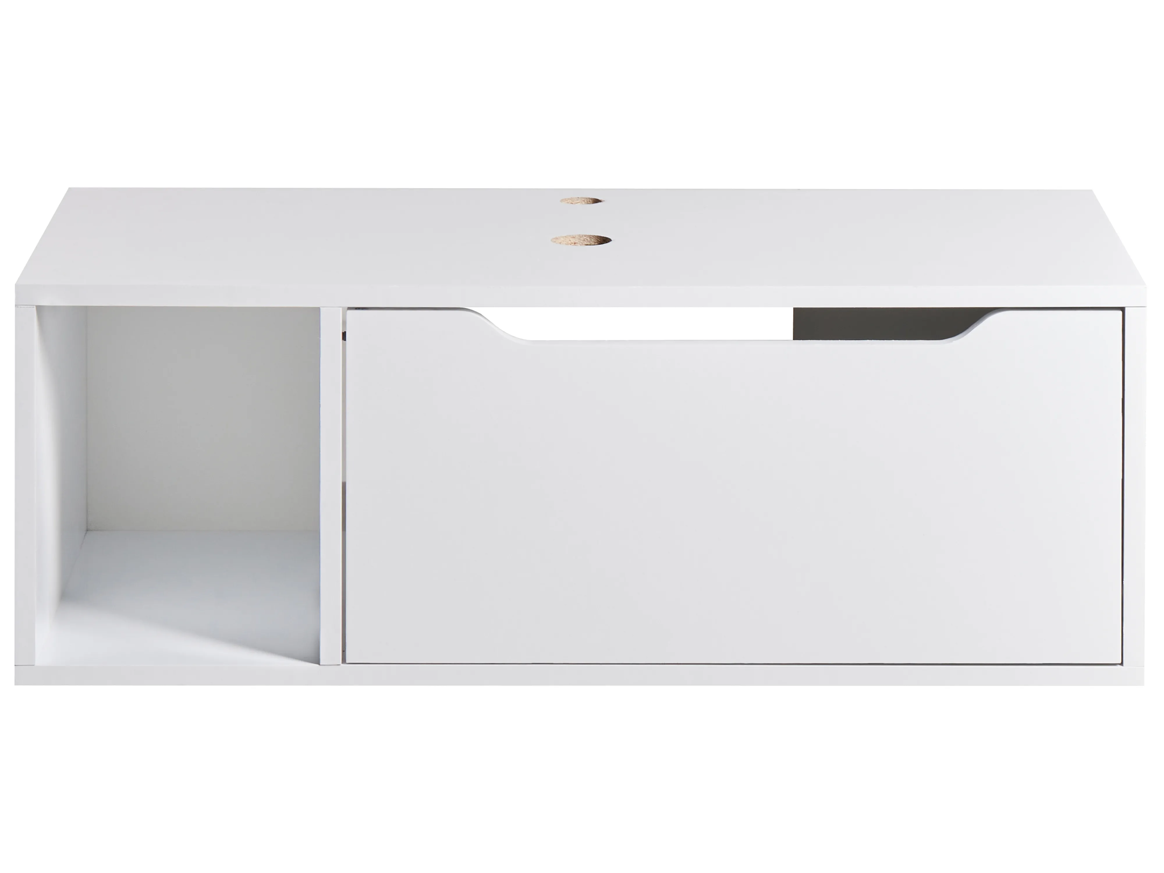 Wandgemonteerde wastafelkast CASCAVEL 80 cm Wit