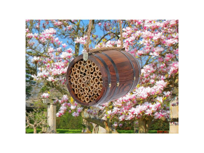Wildlife World Wildbienenhotel Bienenfass 13 x 13 x 18 cm Nistplatz für Bienen