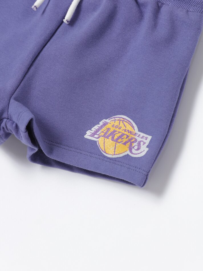 Conjunto de camisa e calção dos Lakers da NBA - Roxo