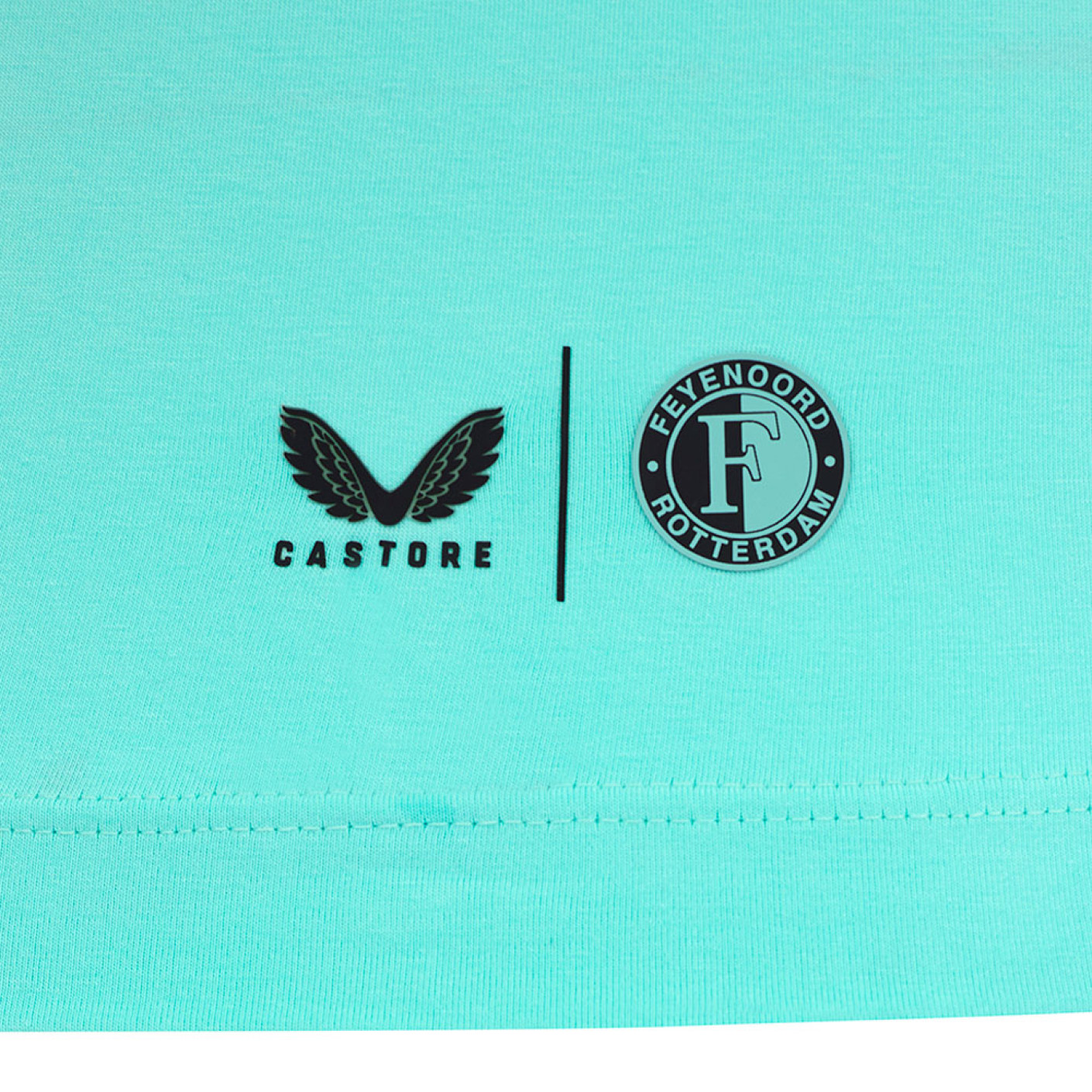 Castore Feyenoord Travel Polo 2024-2025 Lichtblauw Zwart