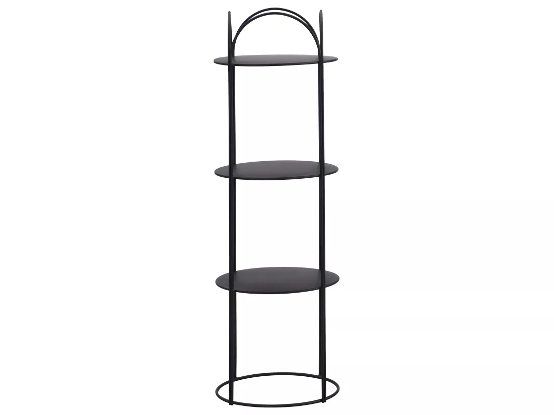 Etagère en métal - 3 tablettes - Noir - GRAZIELA