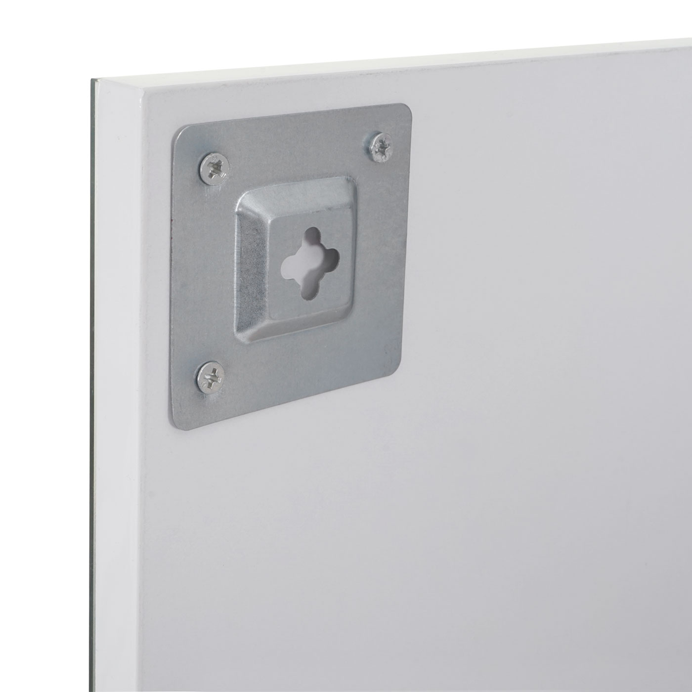 Wandspiegel mit Ablage MCW-B19, Badspiegel Badezimmer, hochglanz 75x80cm ~ weiß