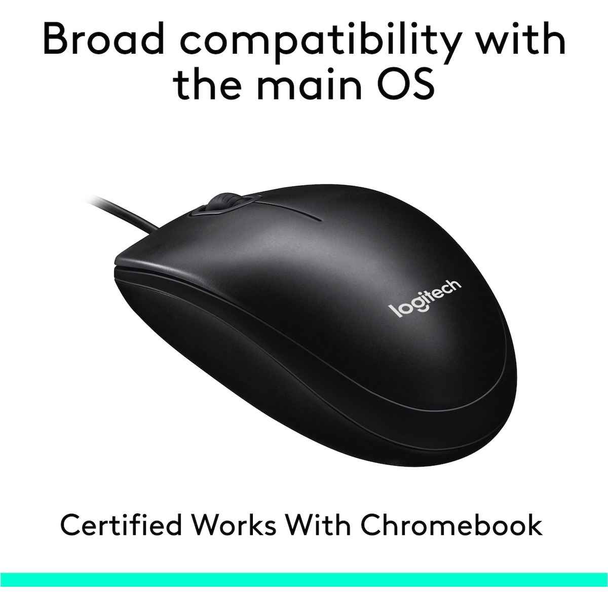 Logitech M100 kablet mus (sort)