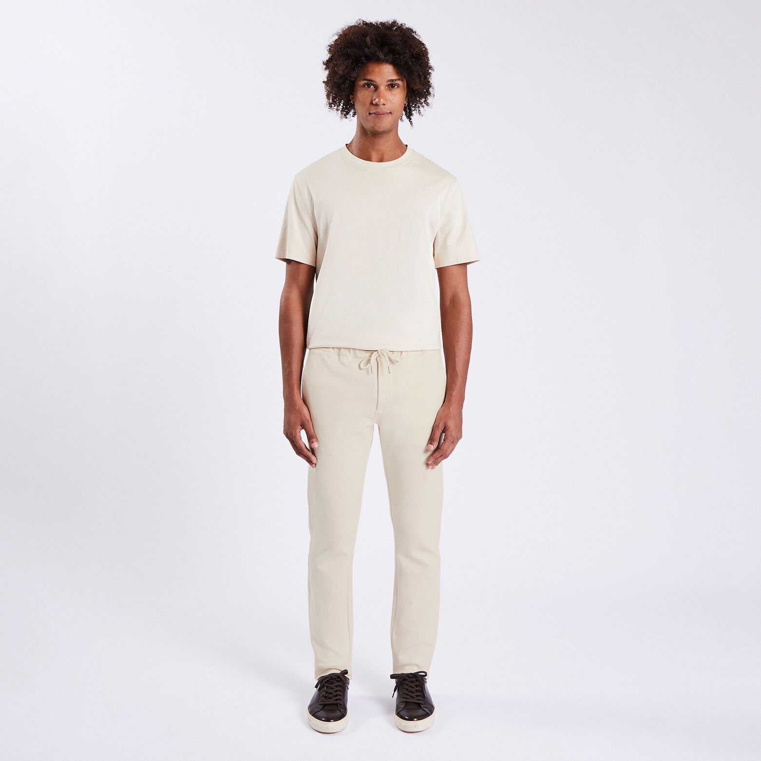 Pantalon de jogging en maille Beige