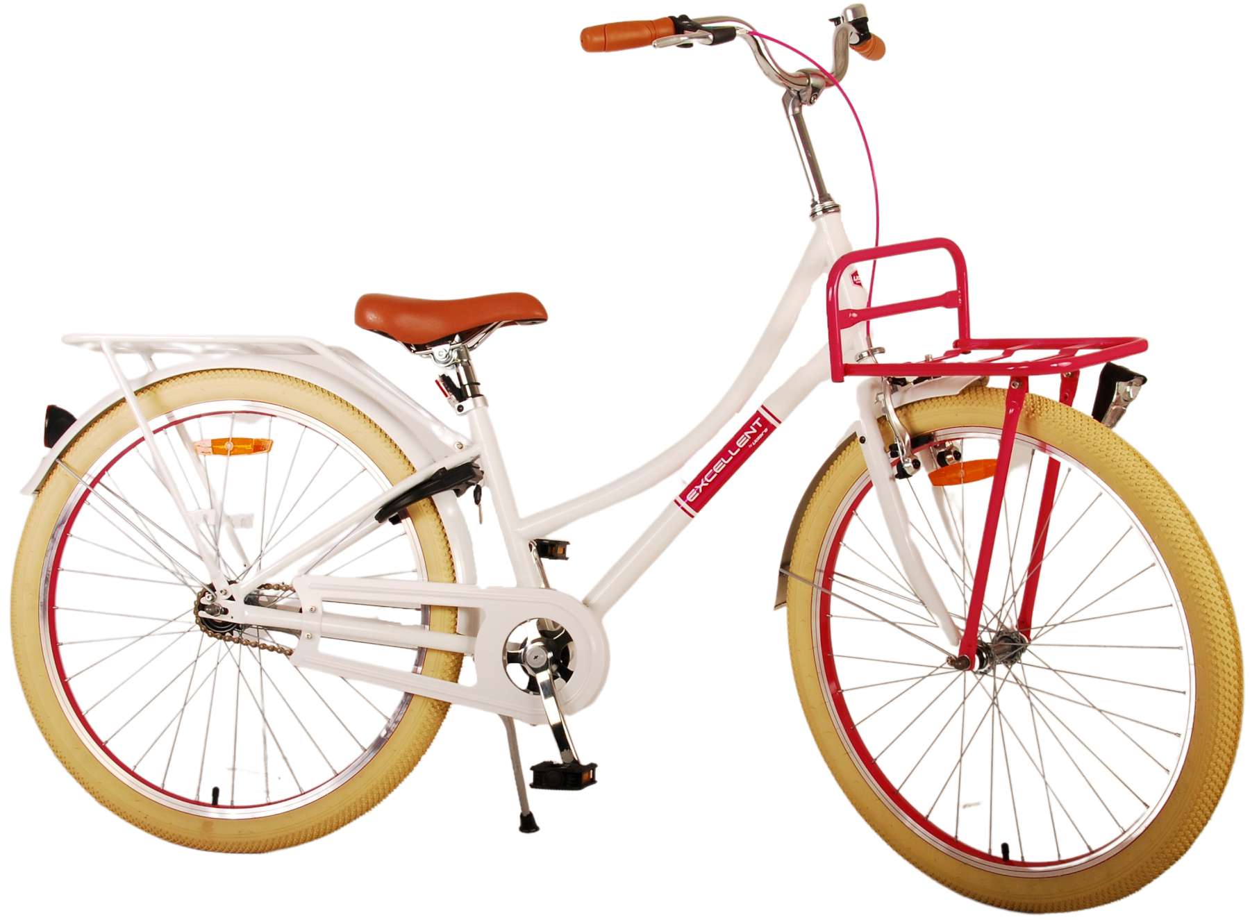 Kinderfahrrad Excellent Fahrrad für Mädchen 26 Zoll Kinderrad in Weiß
