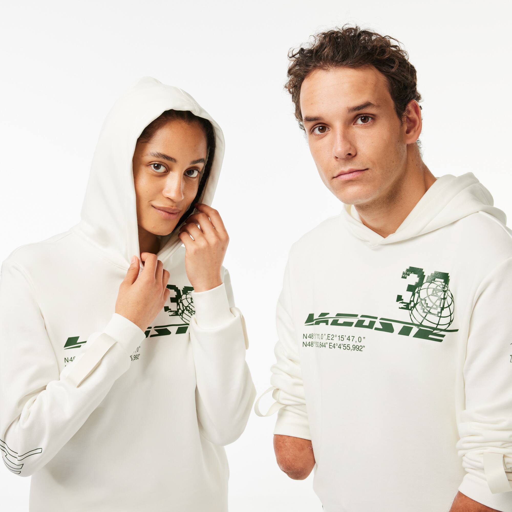 LACOSTE SPORT x Théo Curin Baumwoll-Sweatshirt Sweatshirts - Weiss - Lacoste - Unisex