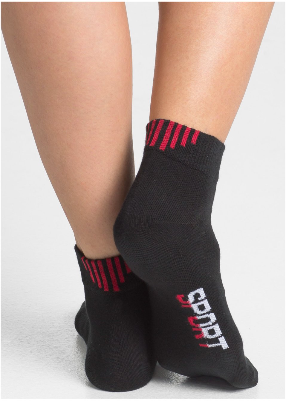 Lot de 5 paires de socquettes de sport avec inscription