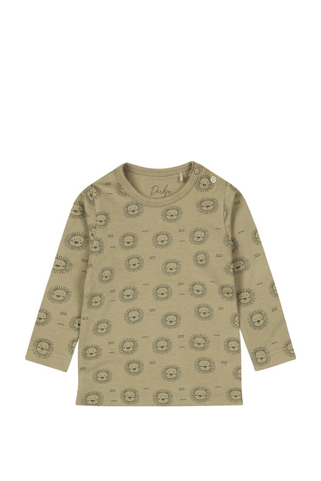 Dirkje baby longsleeve met all over print groen