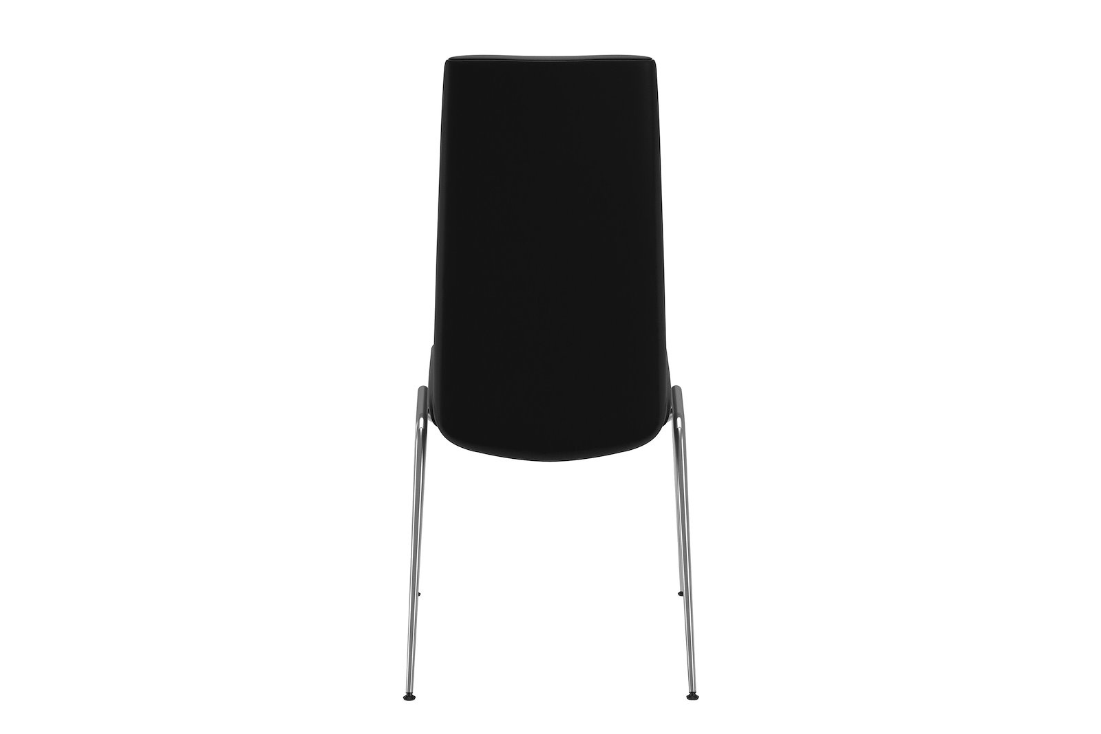Chilli spisestol Hud Paloma Black med understell i blank krom