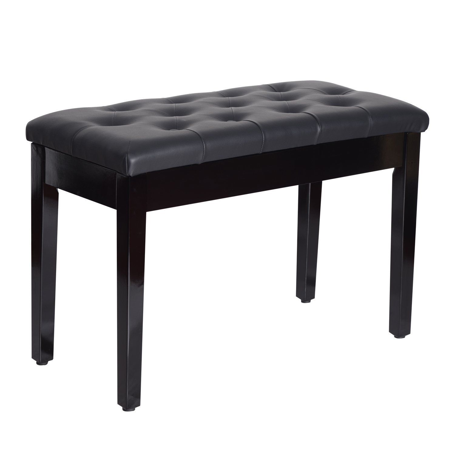 HOMCOM Klavierhocker mit Stauraum schwarz 75 x 35 x 50 cm (LxBxH)