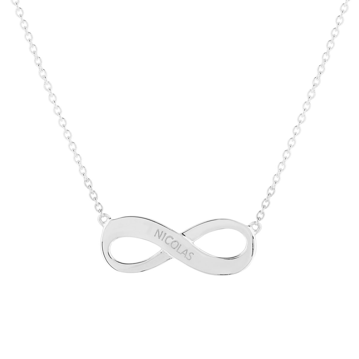 Collier argent 925 infini personnalisable 45 cm