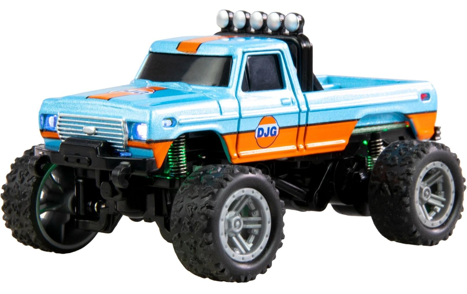 Monster Truck Die Cast 1:64 RTR, Blau/OrangeFerngesteuerte Monster Truck im Massstab 1:64