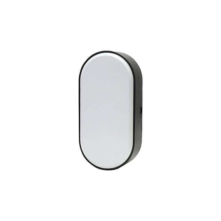 Hublot Moresby LED intégrée blanc neutre IP44 700lm 10W L.10xl.5,5xH.20cm ovale noir GoodHome