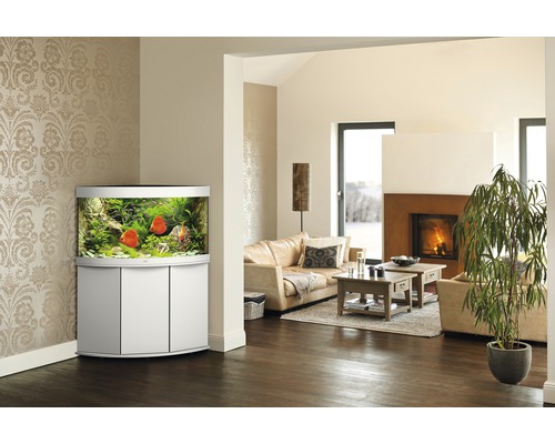 JUWEL Trigon 190 aquarium met LED-verlichting, filter, verwarming (zonder kast), wit