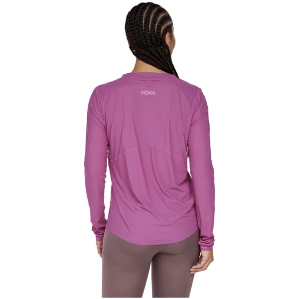 T-shirt trail HOKA ONE ONE AIROLITE RUN LONG SLEEVE W FUSCHIA
