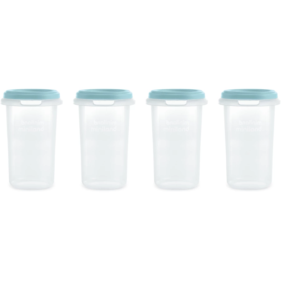 miniland Aufbewahrungsbehälter-Set 4, hermisized ocean 330ml