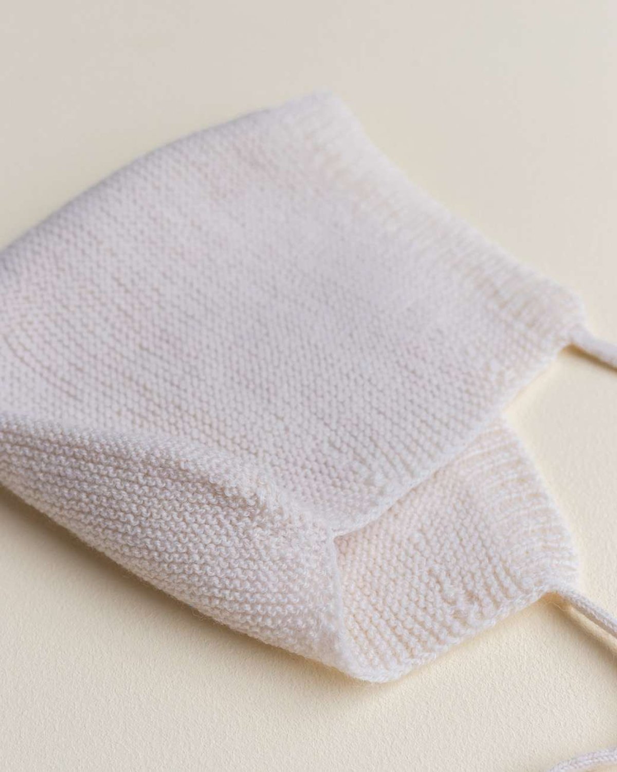 Babylue Nyfødt, 0-3mnd – 100% Merino, Ubehandlet | Bonnet Newborn, Cream