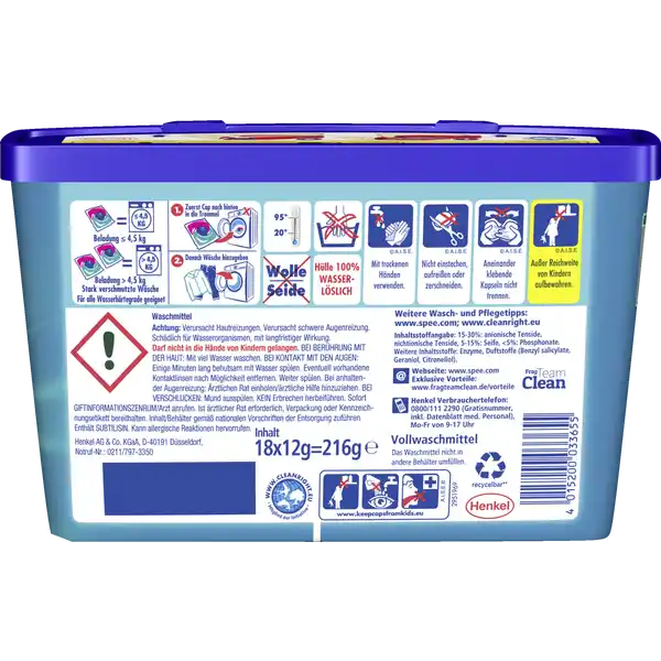 4in1 Power Caps Frische-Kick Vollwaschmittel 18WL
