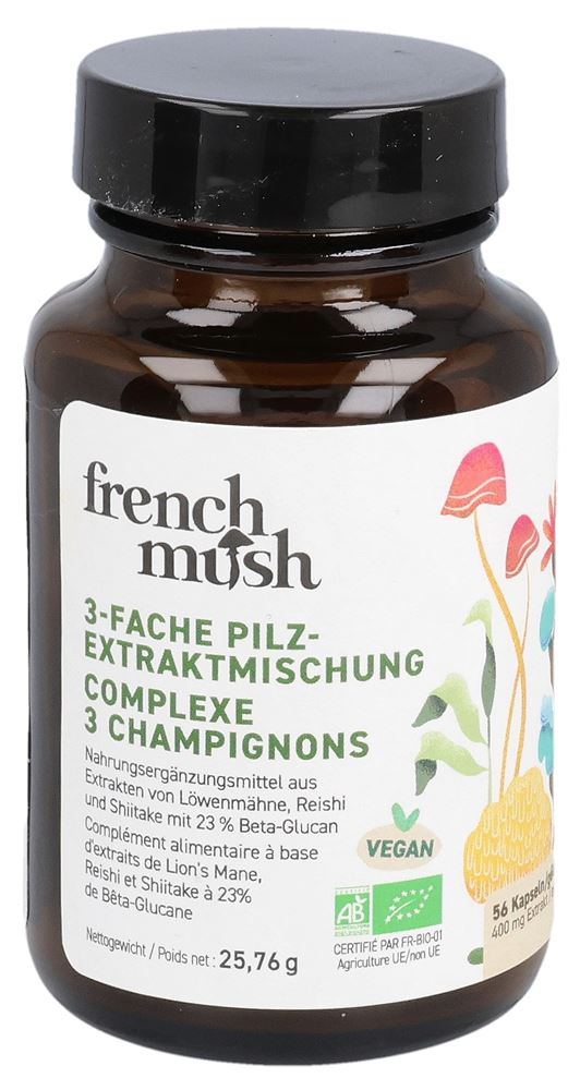 FRENCH MUSH 3-fache Pilzextraktmischung Kaps Ds 56 Stk