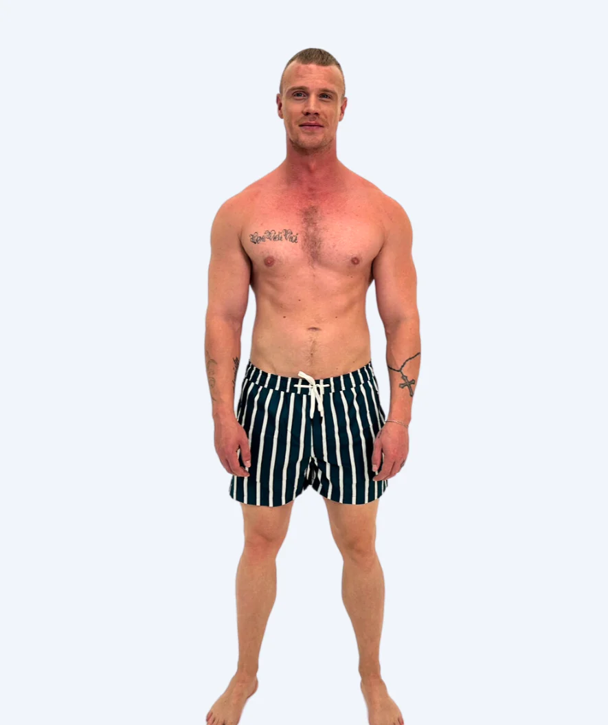 Watery badeshorts til mænd - Kelvin Eco - Grøn/hvid