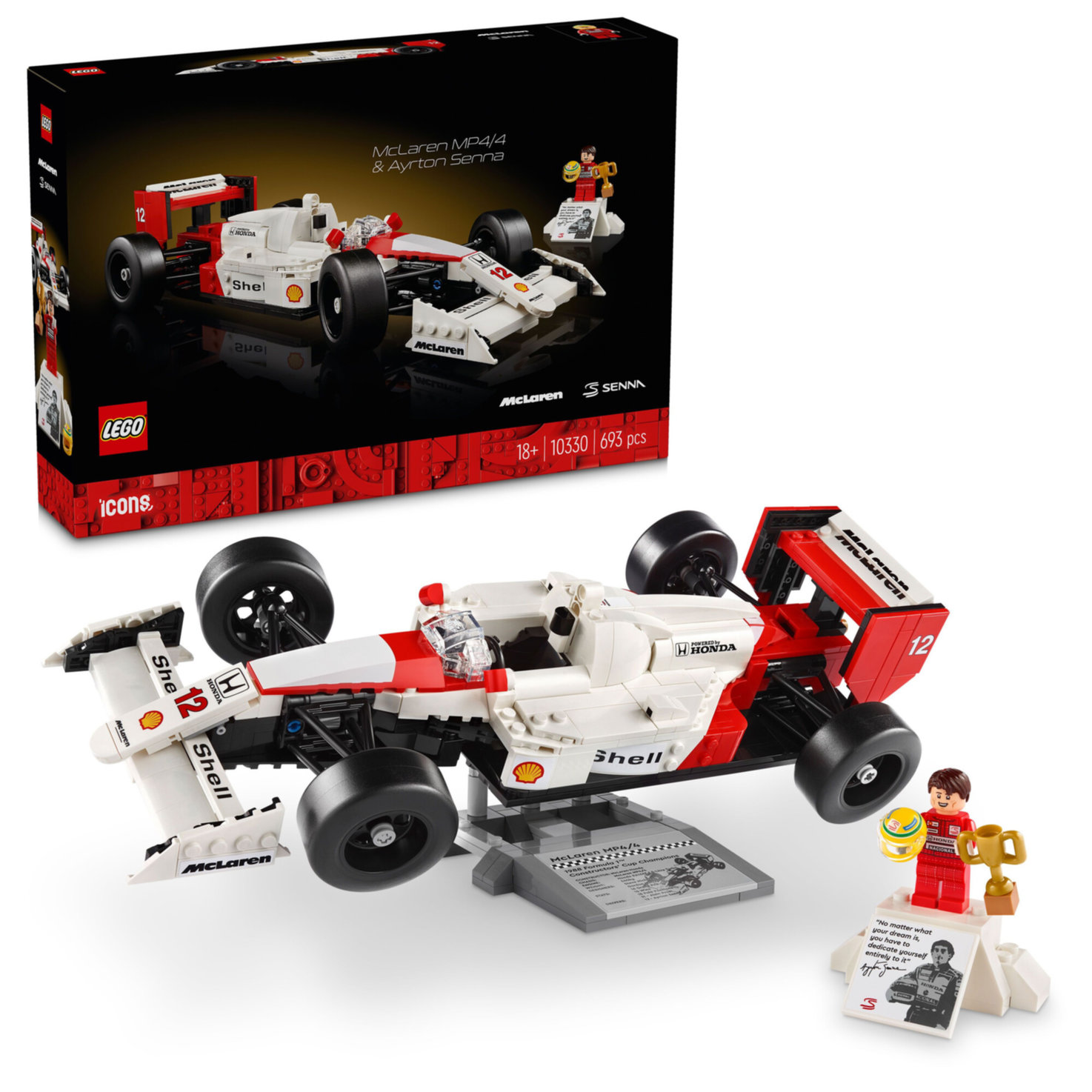 LEGO® Icons McLaren MP4/4 & Ayrton Senna 10330 18+