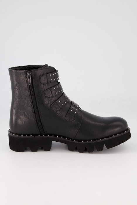 Leder-Boots, Zierriegel, Nappaleder, Weite H