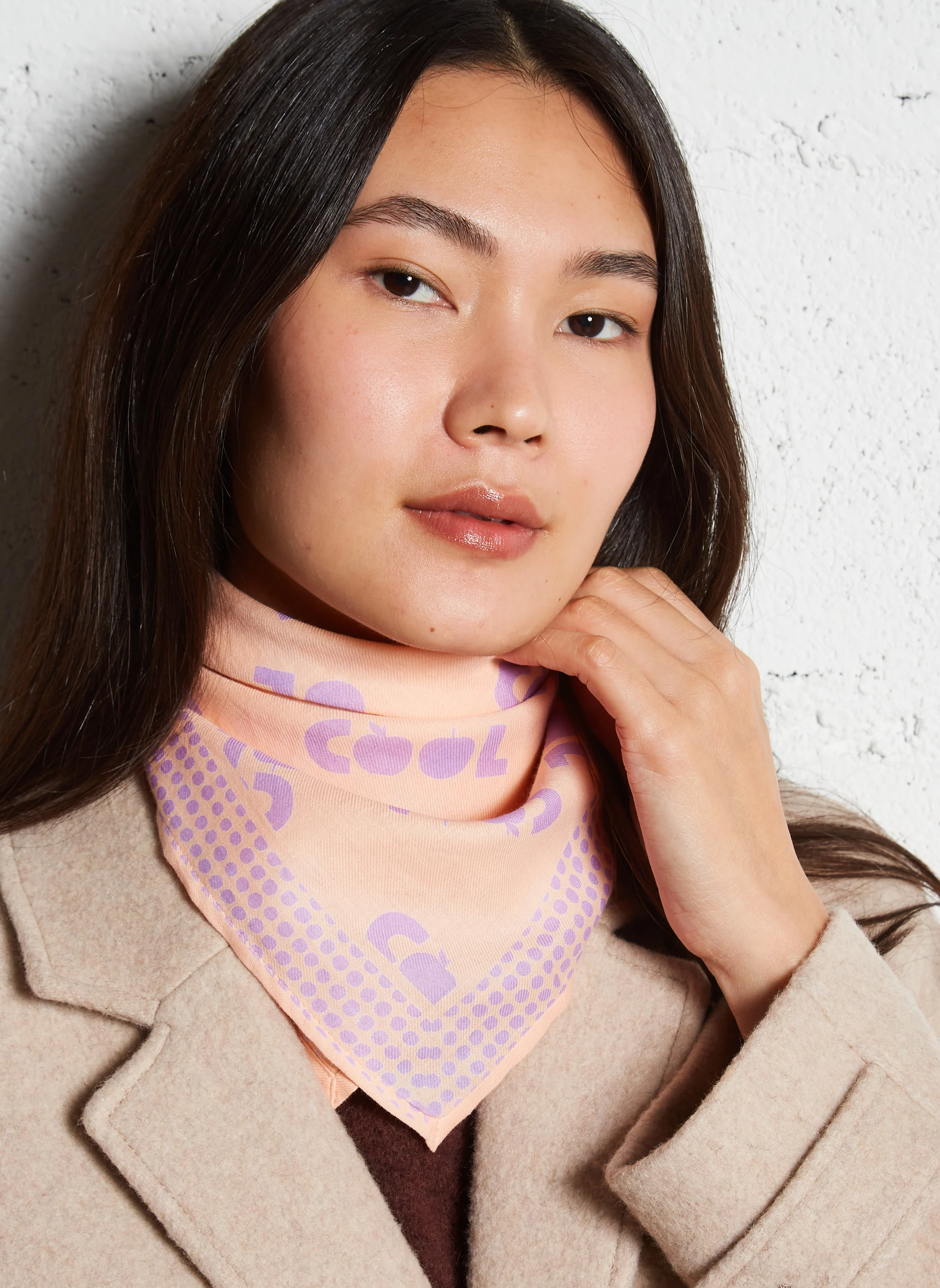 MANIKA - Foulard en coton imprimé | Rose