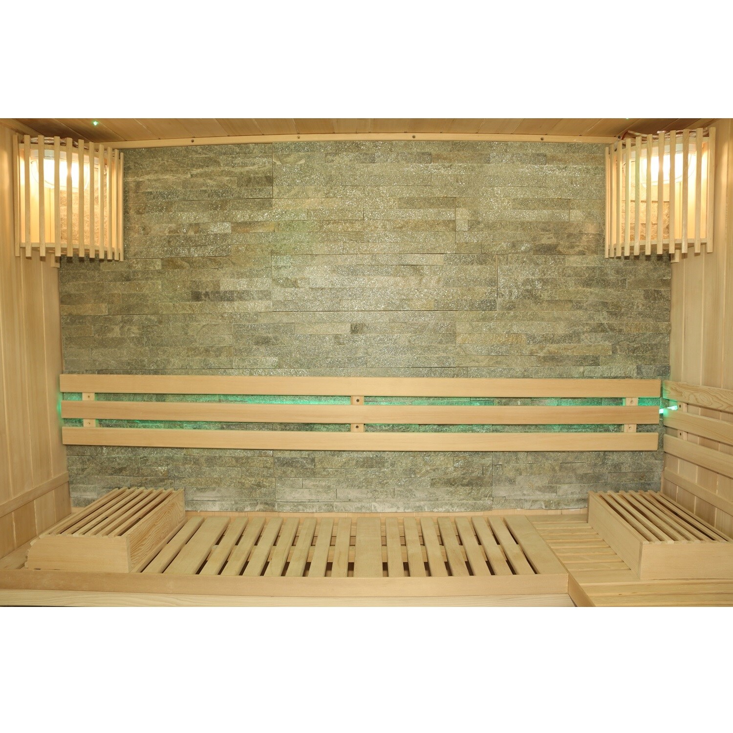 Dewello® Finnische Traditionelle Sauna SARNIA PLUS 180cm x 140cm inkl. 6 KW Harvia Ofen, inkl.Aufguss-Set, Sanduhr, Thermometer