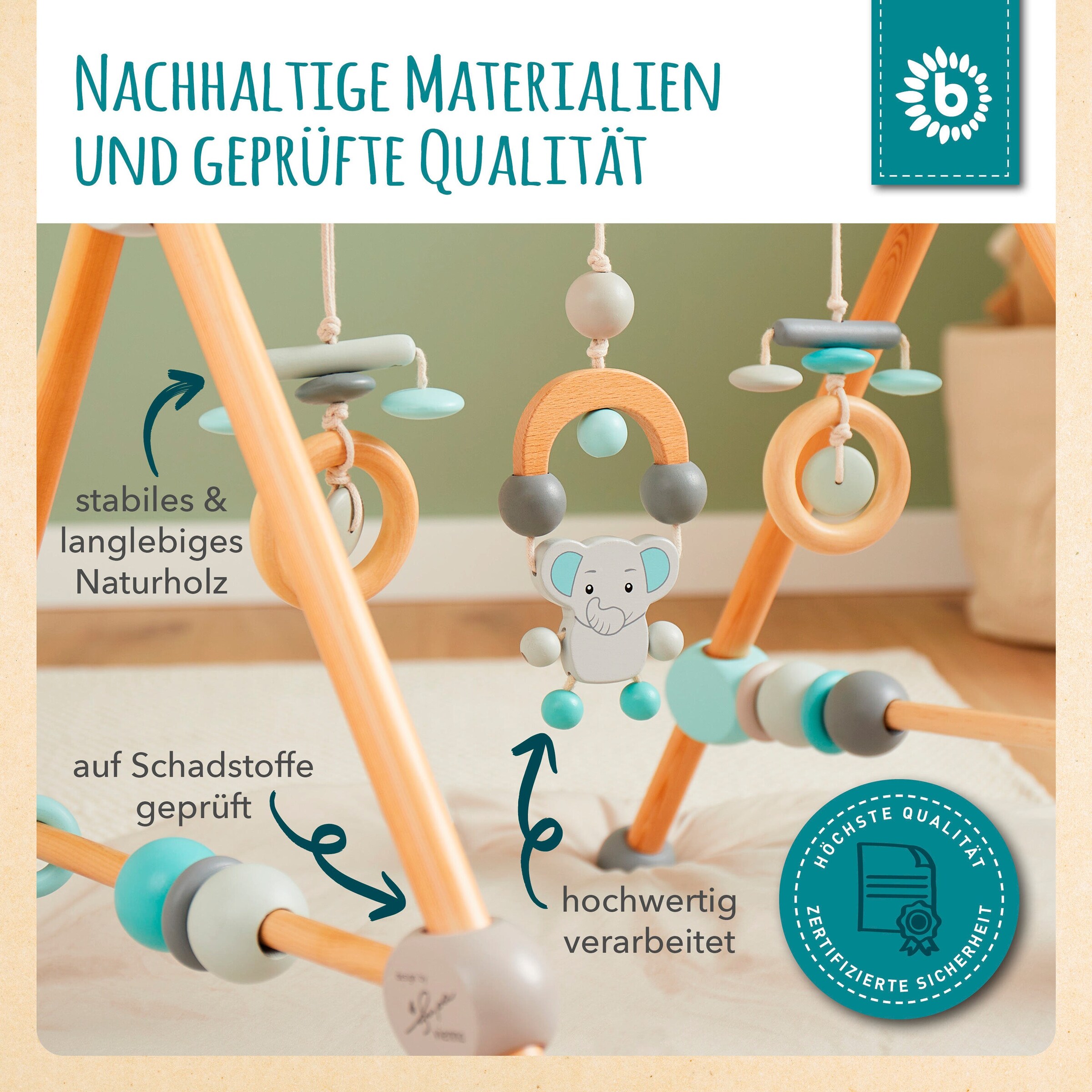 Bieco Spielbogen aus Holz - ab Geburt Blau