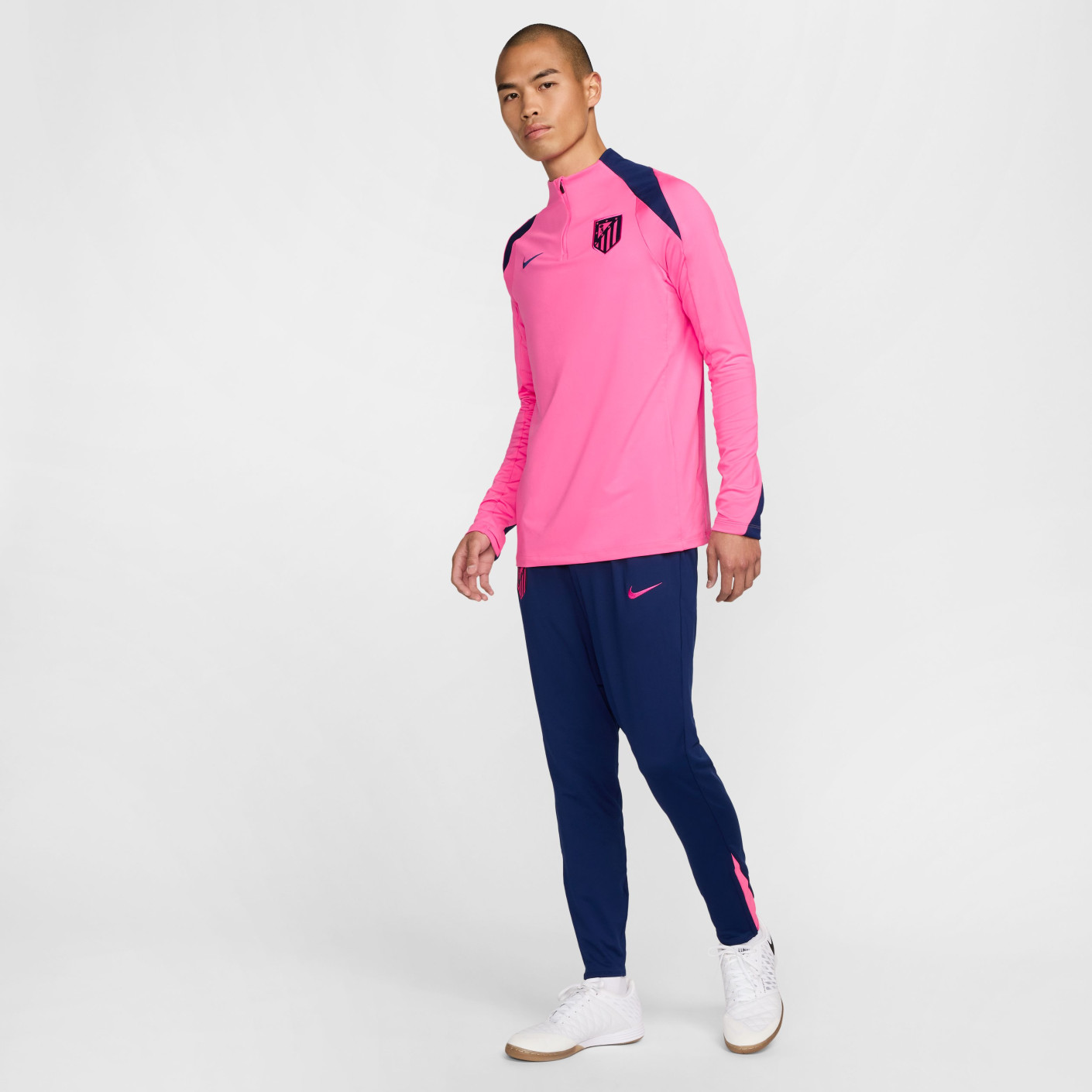 Nike Atletico Madrid Strike Trainingspak 1/4-Zip 2024-2025 Roze Donkerblauw