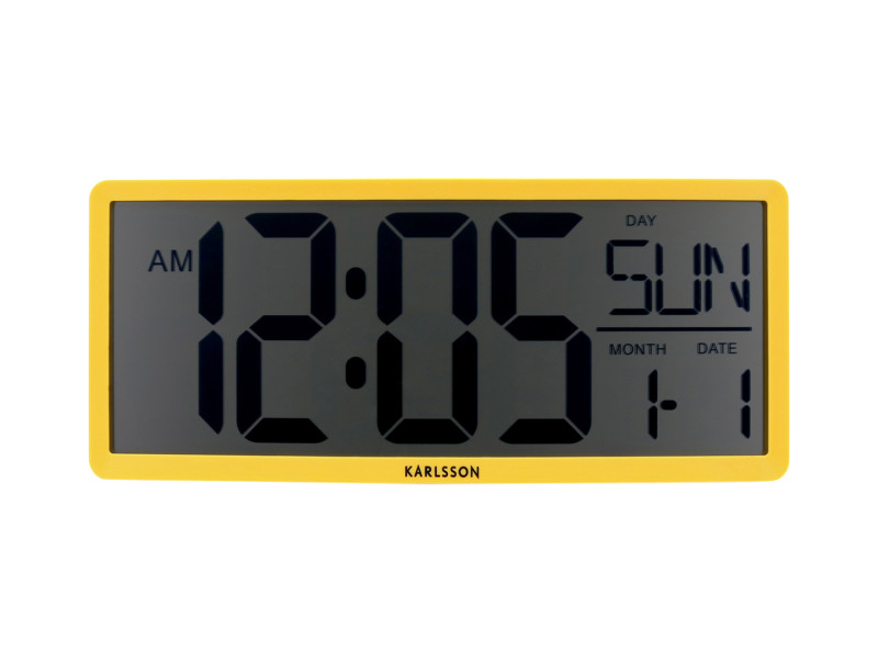 Wall/Table Clock Retro LCD KA6020BK Black